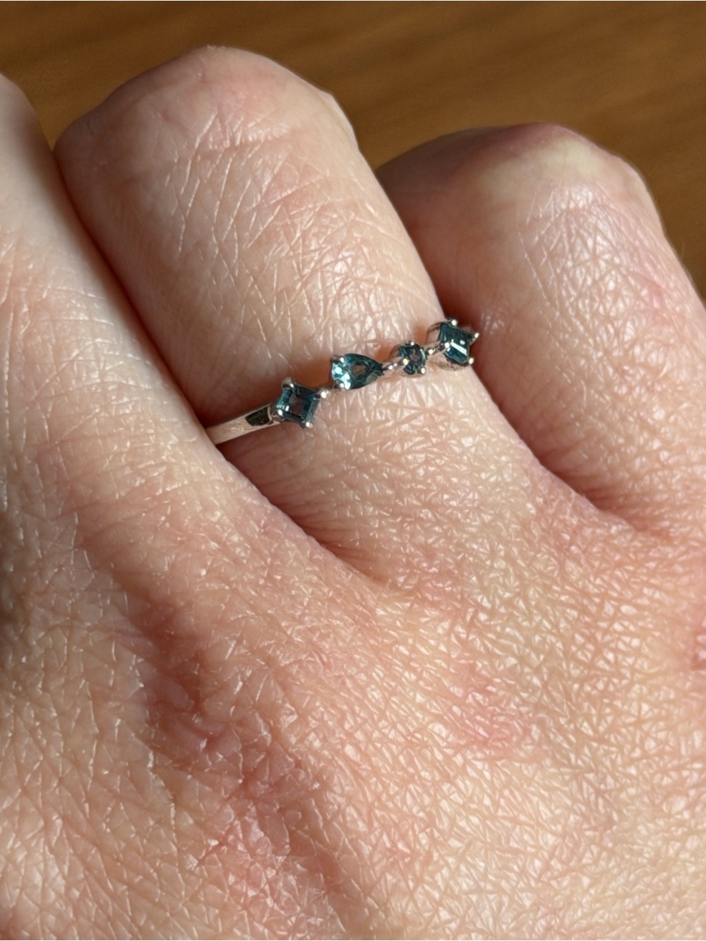 Linjer London Blue Topaz Sterling Silver Ring